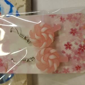 KAWAII PINK PINWHEEL CANDY EARRINGS